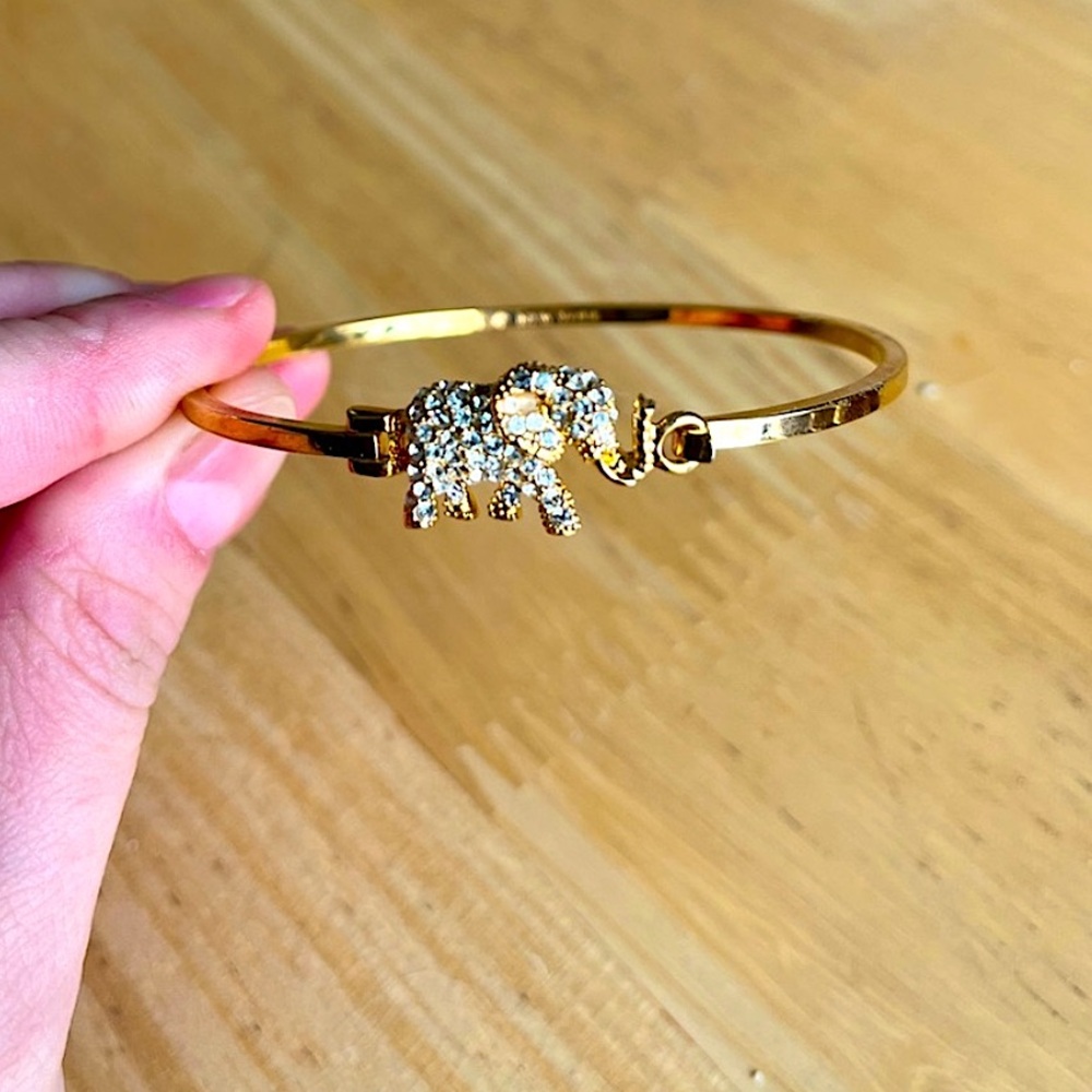 Gold Kate Spade Elephant Bracelet